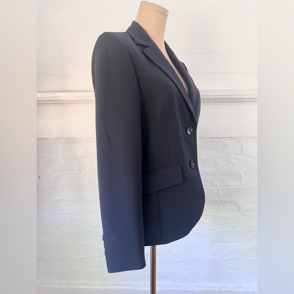 Basler Navy Blue Classic Blazer Single Breasted Two Button Jacket Office - Picture 3 of 12